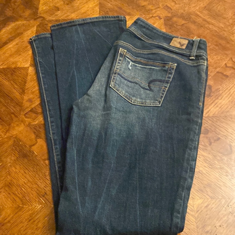 American eagle Kick boot dark jeans size 10 X- Long